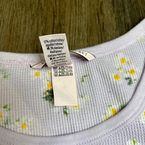 Victoria Secret Sleepshirt Womens Medium Thermal Short Sleeve Lot Of 2 - Picture 7 of 9